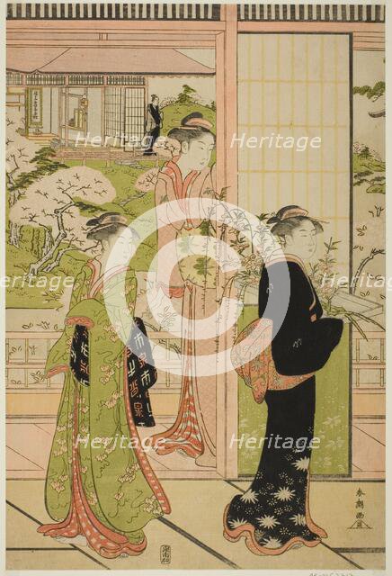 Scene from the Play "Imoseyama", late 1780s. Creator: Katsukawa Shuncho.