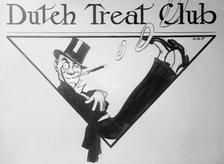 Dutch Treat Club - [cover drawing?], between c1910 and c1915. Creators: Bain News Service, James Montgomery Flagg.