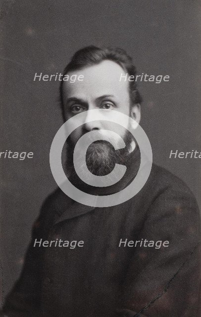 Portrait of the writer Gleb Ivanovich Uspensky (1843–1902), 1870. Artist: Levitsky, Sergei Lvovich (1819-1898)