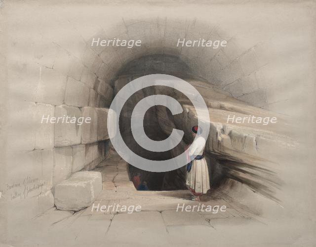 Fountain of Siloam, Valley of Jehoshaphat, 1839. Creator: David Roberts (British, 1796-1864).