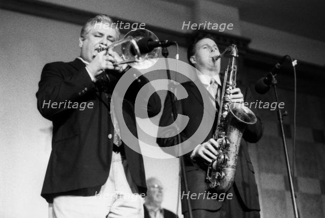 Dan Barrett, Harry Allen, Nairn Jazz Festival, 2002. Creator: Brian Foskett.