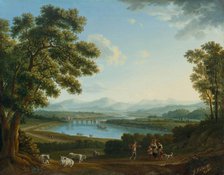 Expansive landscape with a view of the Tiber Valley. Creator: Matveyev, Fyodor Mikhailovich (1758-1826).