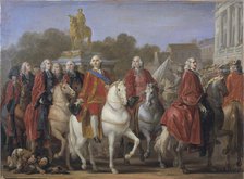 Inauguration of the statue of Louis XV. on the square of the same name in Paris on June 20, 1763. Creator: Vien, Joseph Marie (1716-1809).