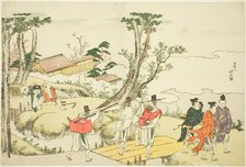 Frontispiece to the illustrated album "Thirty-six Immortal Women Poets" ("Nishikizuri..., 1801. Creator: Hokusai.