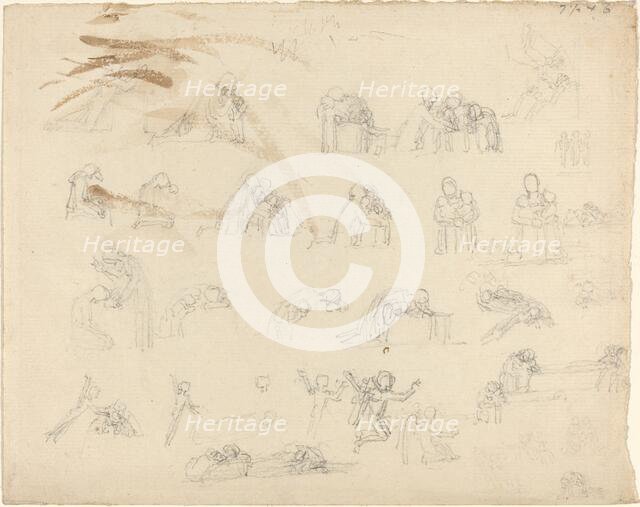 Sheet of Studies. Creator: John Flaxman.