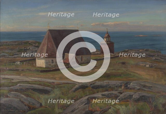 Kökari church, 1908. Creator: Victor Westerholm.