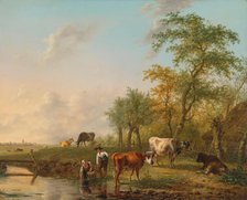 Landscape with Cattle, 1804. Creator: Jan Kobell II.