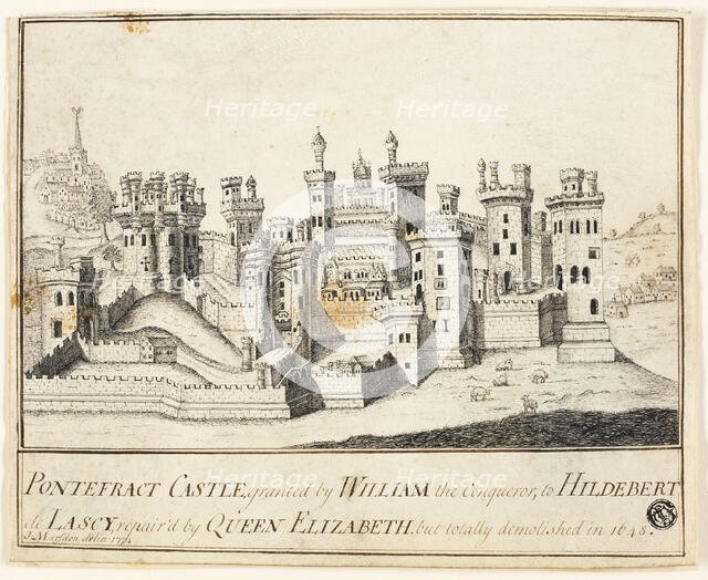 Pontefract Castle, 1774. Creator: J Marsden.