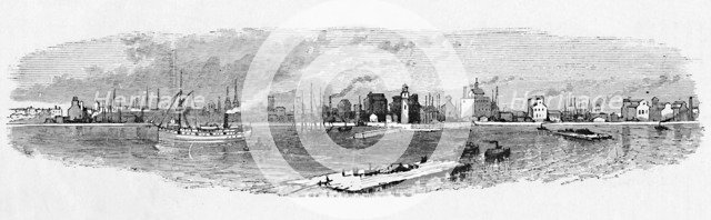 'Buffalo Harbor, from the Breakwater', 1883. Artist: Unknown.