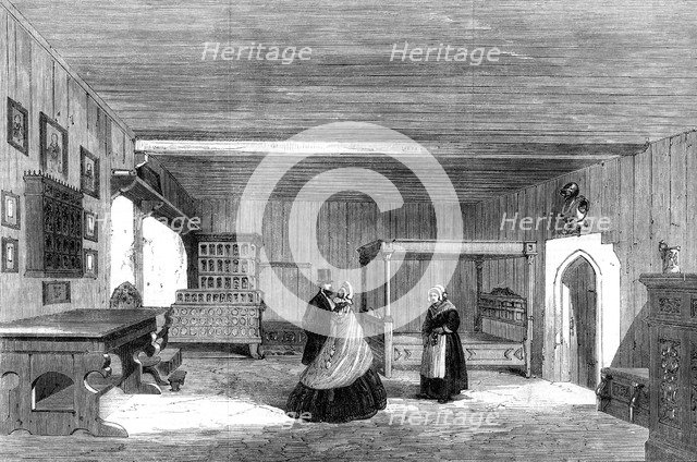 Luther's room at Wartburg Castle, Eisenach, Germany, 1862. Artist: Unknown