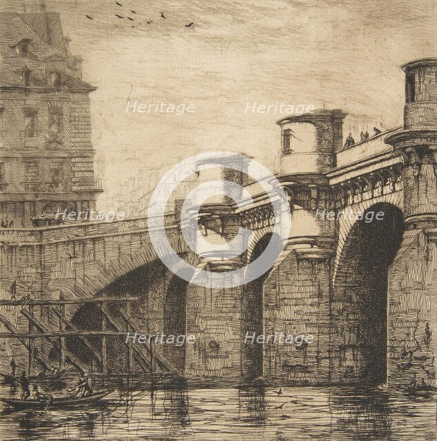 Pont-Neuf, Paris, 1853. Creator: Charles Meryon.