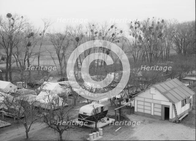 Farm Security Administration (FSA) temporary camp for migrants, Gridley, California, 1939. Creator: Dorothea Lange.