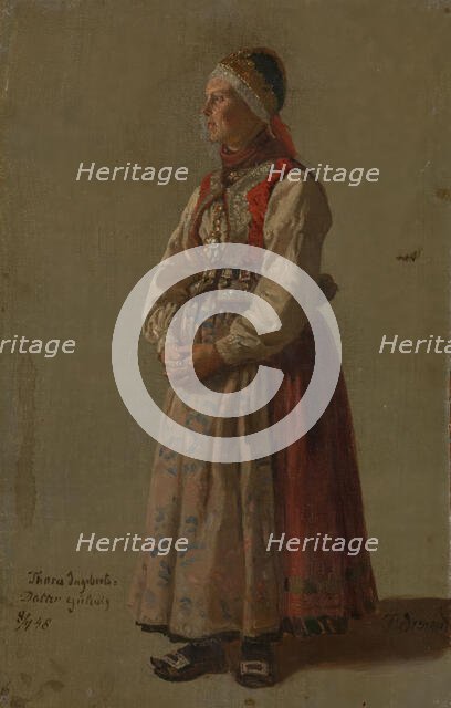 Thora Ingebretsdatter Gulsvig, 1848. Creator: Adolph Tidemand.