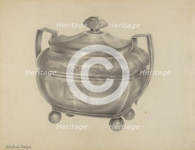 Silver Bowl, 1935/1942. Creator: Nicholas Zupa.