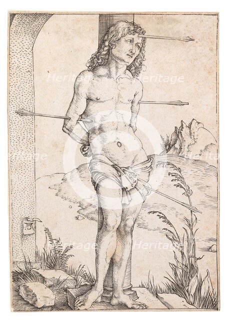 Saint Sebastian at the Column, c. 1500. Creator: Dürer, Albrecht (1471-1528).