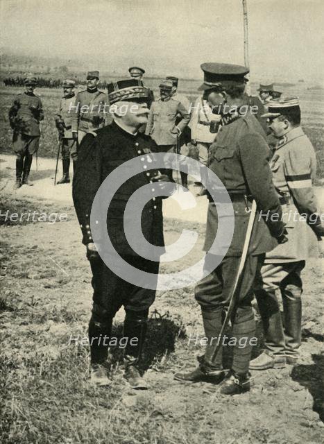 General Joseph Joffre and King Albert I, First World War, c1915, (c1920). Creator: Unknown.