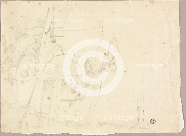 Ship with Sailors, n.d. Creator: Willem van de Velde the Younger.