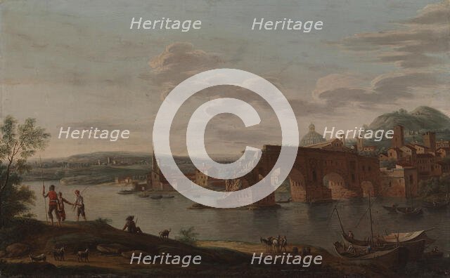 Rome, Ponte Rotto, 1756. Creator: Eugene Ceceri.