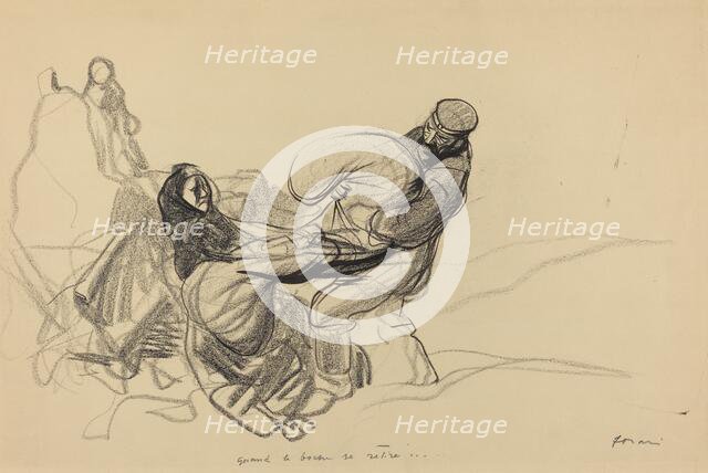 Quand le boche se retire..., probably 1917. Creator: Jean Louis Forain.