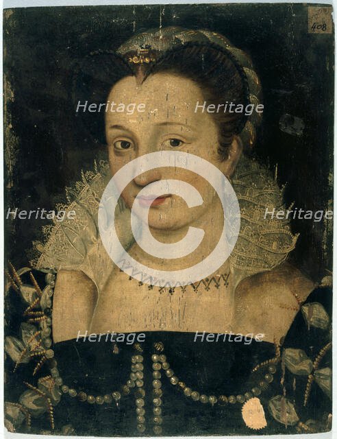Portrait of a woman, known as Gabrielle d'Estrées (1573-1599), c1590. Creator: Unknown.
