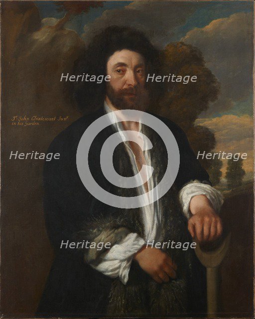John Tradescant the Younger as a Gardener, 17th century. Artist: Thomas de Critz.