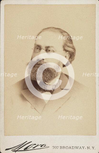 Portrait of the violinist and composer Rudolf Bial (1834-1881), c. 1880. Creator: Photo studio Jose Maria Mora.