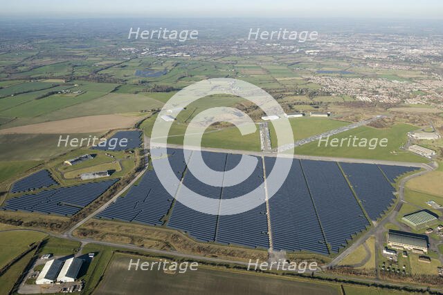 Wroughton Airfield solar farm, Swindon, 2016. Creator: Damian Grady.