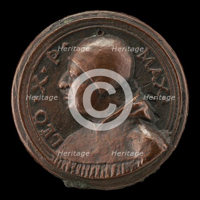 Leo X (Giovanni de' Medici, 1475-1521), Pope 1513 [obverse], c. 1513/1515. Creator: Unknown.