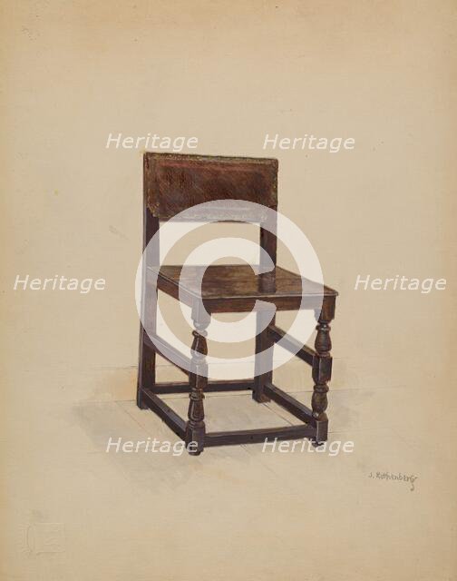 Side Chair, 1936. Creator: Joseph Rothenberg.
