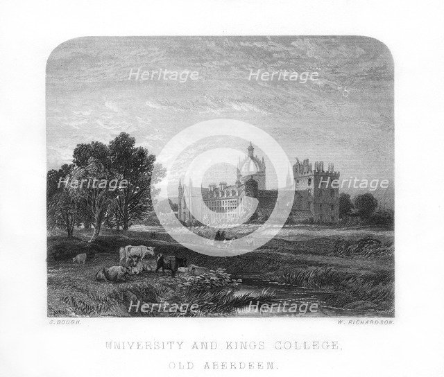 University and Kings College, Old Aberdeen, 1870.Artist: W Richardson