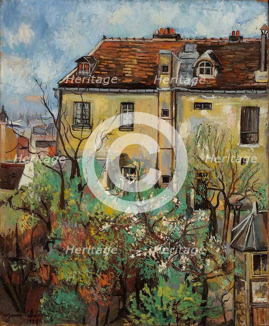 Jardín en la rue Cortot, 1928. Creator: Valadon, Suzanne (1865-1938).