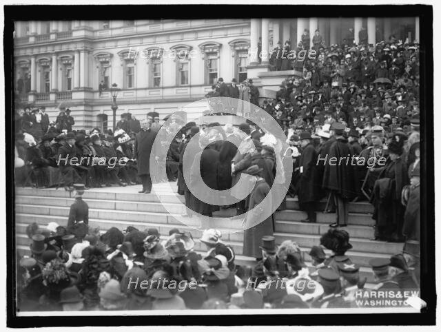 Crowd On Steps Of State, War & Navy Building, Washington, D.C., between 1909 and 1914. Creator: Harris & Ewing.