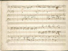 Mozart's String Quartet in D, 1789.  Creator: Mozart.