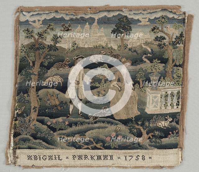 Abigail Parkman Embroidery, early 18th century. Creator: Unknown.