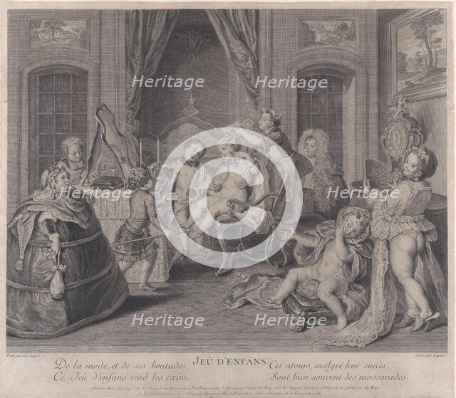 Children's Games (Jeux des Enfants), 1731. Creator: Francois Bernard Lepicie.