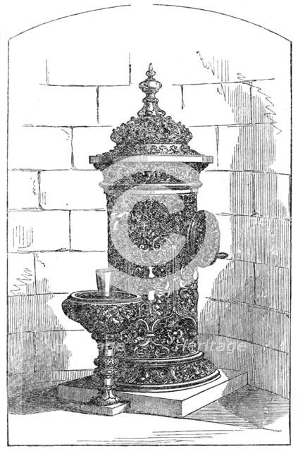 New drinking-fountain at Bowness, Windermere, 1862. Creator: Unknown.