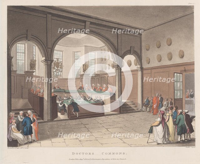Doctors' Commons, 1808., 1808. Creator: J. Bluck.