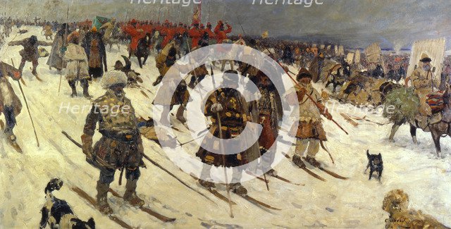 'Military Campaign of the Russians in the 16th century', 1903. Artist: Sergei Ivanov