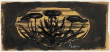 Untitled Drawing for Frame Cartouche (Plant Motif), 1899/1908. Creator: Theodore Roussel.