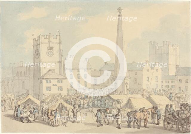 Market Day at Richmond in Yorkshire, c. 1818. Creator: Thomas Rowlandson.