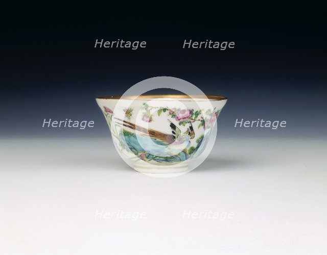 Famille rose bowl with pheasant, Qing dynasty, China, 1st half of 19th century. Artist: Unknown