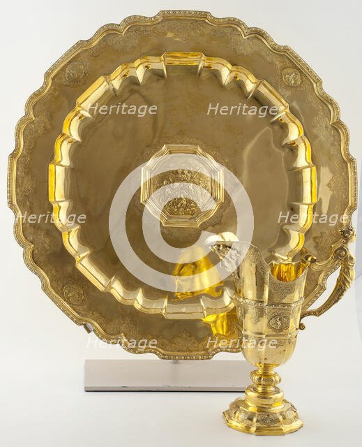 Ewer and Basin, Augsburg, c. 1720. Creator: Johan Erhard Heuglin II.