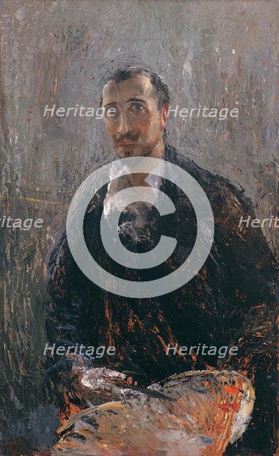 Self-Portrait with Palette. Creator: D'Andrea, Angiolo  .