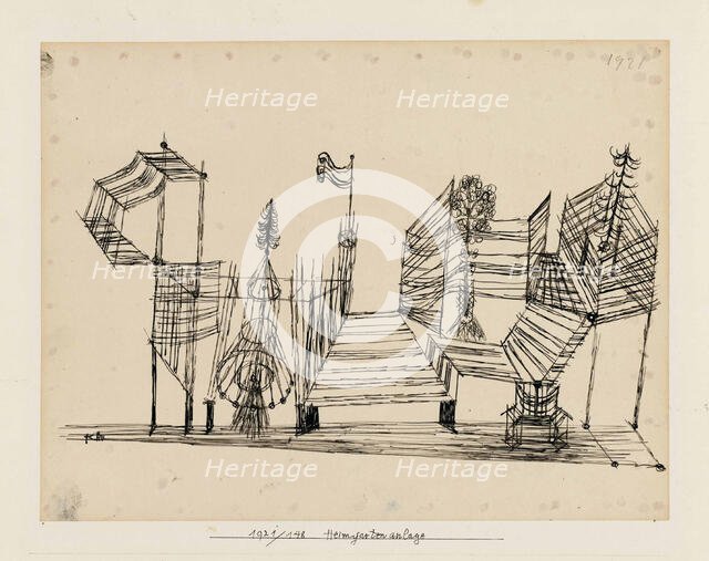 Heimgartenanlage (Home Garden Plot), 1921. Creator: Klee, Paul (1879-1940).