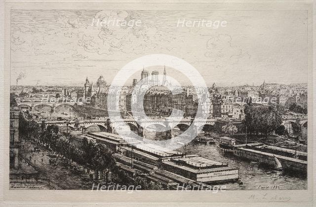 View from the Louvre, 1882. Creator: Maxime Lalanne (French, 1827-1886).