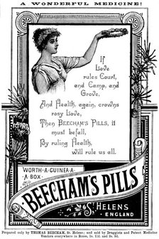 Advertisement for Beecham’s Pills, 1890. Creator: Unknown.
