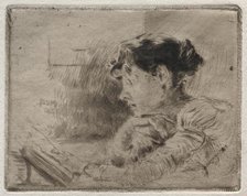 Girl Reading, 1883. Creator: Robert Frederick Blum (American, 1857-1903).