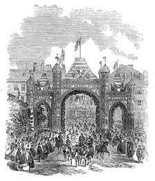 The Prince of Wales at Montreal - The Arch at the Place d'Armes, 1860. Creator: Unknown.