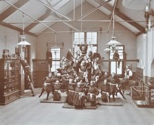 Gymnastic display at Elm Lodge Residential School for Elder Blind Girls, London, 1908. Artist: Unknown.