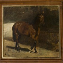 Study of a Chestnut Horse, c1872. Creator: Maksymilian Gierymski.